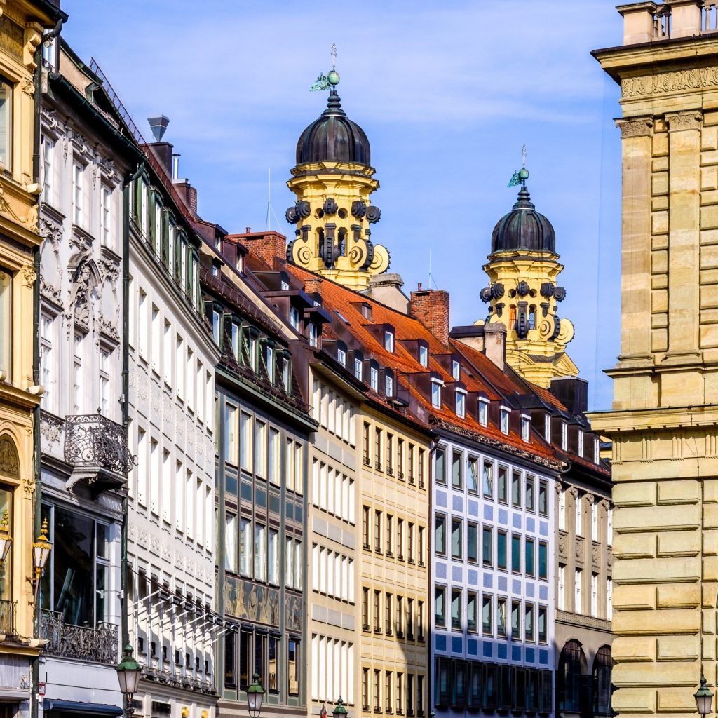 famous residenzstrasse in munich - germany